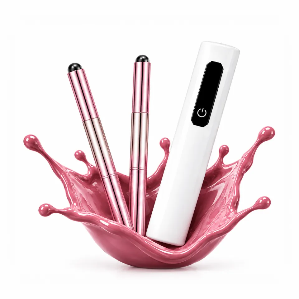 Pack Dúo: 2 plumas de gel Nacalie con la mini lámpara UV